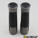 Soft gray and black bicycle grips