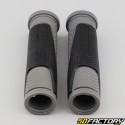 Soft gray and black bicycle grips