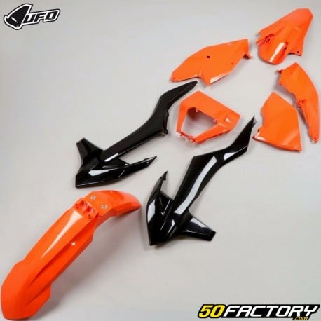 Kit carenado KTM EXC 125, 150, 250... (2017 - 2019) UFO naranja y negro