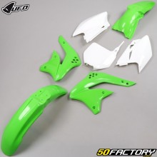 Kit de carenados Kawasaki KXF XNUMX (XNUMX - XNUMX) UFO  verde y blanco