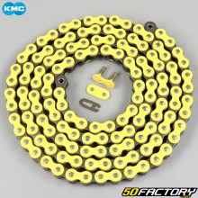 Reinforced 420 chain 134 links yellow KMC