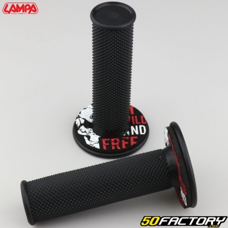 Griffe Lampa  Off-Road Grip s schwarz mit schwarzen und roten Donuts