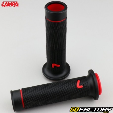 Poignées Moto Universelles Lampa Sport Grip Noir-Rouge Vente en Ligne 