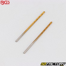 Brocas de aço BGS titânio 1 mm HSS (pacote 2)