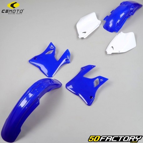 Kit carénages Yamaha YZ 125, 250 (2000 - 2001) CeMoto bleu et blanc