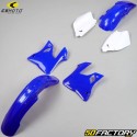 Kit de carenagem Yamaha YZ 125, 250 (2000 - 2001) CeMoto azul e branco