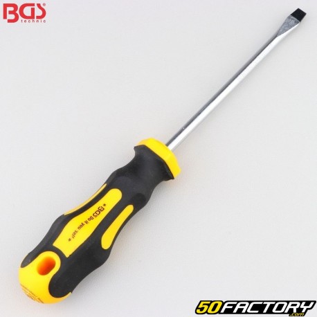 Flat screwdriver 6x125 mm BGS yellow