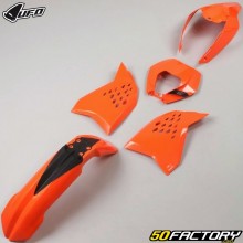 Verkleidungssatz KTM EXC, EXC-F XNUMX, XNUMX, XNUMX, XNUMX... (XNUMX - XNUMX) UFO  orange und schwarz