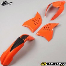 Kit carena KTM EXC, EXC-F 125, 200, 250, 300... (2008 - 2011) UFO nero e arancione