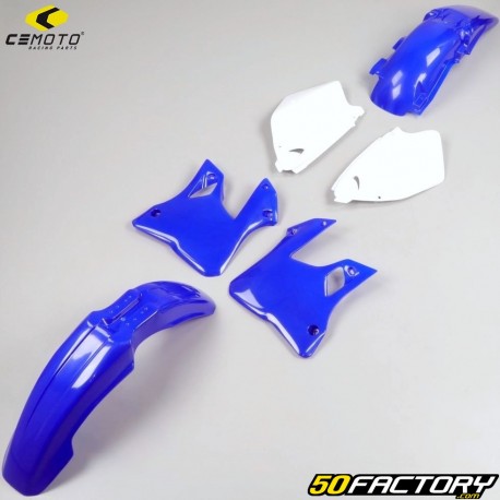 Kit de carenagem Yamaha  YZ XNUMX, XNUMX (XNUMX - XNUMX) CeMoto azul e branco