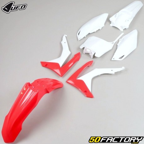 Honda CRF XNUMX, XNUMX R (XNUMX - XNUMX) kit de carenados UFO  blanc et rouge