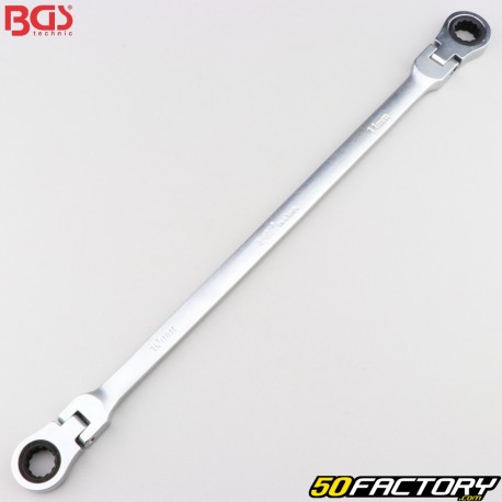 BGS 10x11 mm Articulated Ratchet Eye Wrench