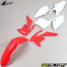 Kit de carenagens Honda CRF XNUMX, XNUMX R (XNUMX - XNUMX) UFO  blanc et rouge