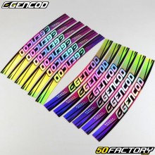 Rim stripes stickers Gencod holographic sun