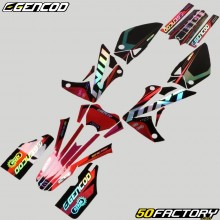 Decoration kit Rieju MRT, Marathon Gencod black and red holographic