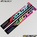 Kit decorativo Rieju  MRT, Maratón Gencod  holográfico negro y rosa