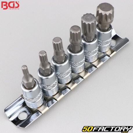 XZN 1/4&quot; BGS Bit Sockets (6 Pack)