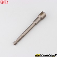 Impact socket for drill 10 mm 6 point 1 / 4&quot; BGS extra long