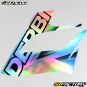 Decoration  kit Derbi Senda DRD Racing (2004 - 2010) Gencod white and holographic turquoise