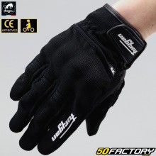 Gants Furygan Jet Kid D3O homologués CE moto noirs et blancs