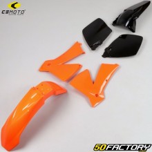 Kit KTM-Verkleidungen SX  XNUMX, XNUMX, XNUMX (XNUMX - XNUMX)... CeMoto orange und schwarz