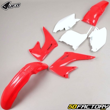 Kit de carenagens Honda CR XNUMX, XNUMX R (XNUMX - XNUMX) UFO  vermelho e branco