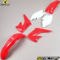 Kit carenados Honda CR XNUMX, XNUMX R (XNUMX - XNUMX) CeMoto rojo y blanco