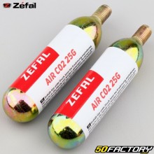 Cartouches filetées CO2 25g Zéfal (lot de 2)