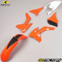 KTM plastic kit SX 125, 250 (2011 - 2012), SX-F 350... (2011) CeMoto orange and white