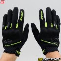 Gants street Five RS3 Evo Airflow homologués CE noirs et jaunes fluo