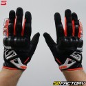 Guantes de calle Five  RS-C CE aprobado negro, blanco y naranja fluorescente