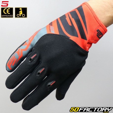 Handschuhe cross Five  E-XNUMX Evo CE-geprüftes Motorrad rot