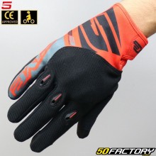 Guantes cross Five  Moto E-XNUMX Evo con homologación CE roja