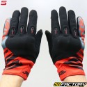 Guantes cross Five  Moto E-XNUMX Evo con homologación CE roja