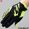 Gants cross enfant Five MXF3 noirs et jaunes fluo