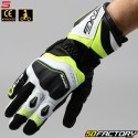 Handschuhe racing Five  RFXXNUMX Evo CE-zertifiziertes Weiß und fluoreszierendes Gelb