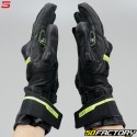 Gants Five RFX Sport homologués CE noirs et jaunes fluo