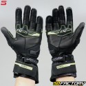 Gants Five RFX Sport homologués CE noirs et jaunes fluo