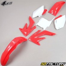 Kit de carenado Honda CRF XNUMX R (XNUMX - XNUMX) UFO  rojo y blanco