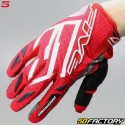 Luvas cross  Five MXF Pro Rider S vermelho