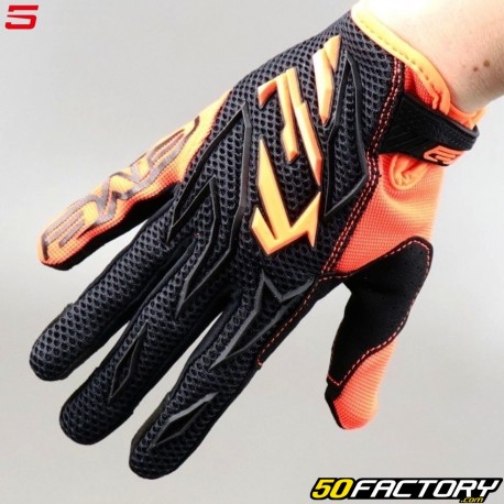 Luvas cross  criança Five  MXFXNUMX preto e laranja neon