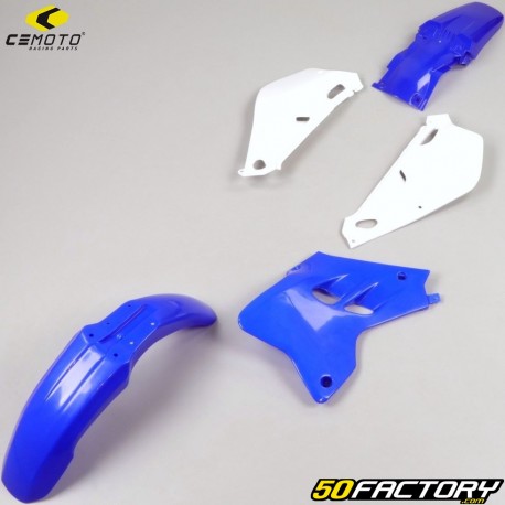 Kit de carenagem Yamaha YZ 80 (1993 - 2001) CeMoto azul e branco