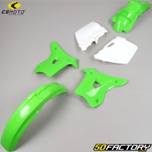 Kawasaki KX 125, 250 (1994 - 1998) CeMoto plastics kit green and white