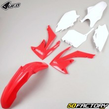 Kit de carenados Honda CRF XNUMX, XNUMX R (XNUMX - XNUMX) UFO  blanc et rouge