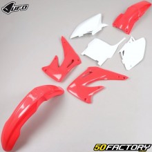 Kit de carenados Honda CRF XNUMX R, X (XNUMX) UFO rojo y blanco