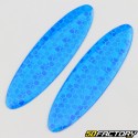 25x90 mm (x2) tiras reflectantes ovaladas azul
