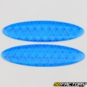 25x90 mm (x2) tiras reflectantes ovaladas azul