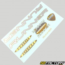 Stickers Runner Blizzard 27x14 cm or (planche)
