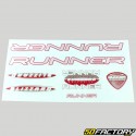 Stickers Runner Blizzard 27x14 cm rouges (planche)