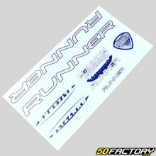 Stickers Runner Blizzard 14x26 cm bleus (planche)